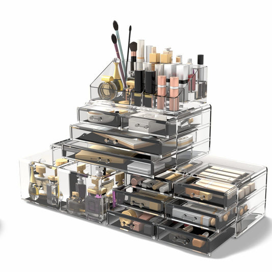 Makeup Organizer with 12 Drawers and Compartments