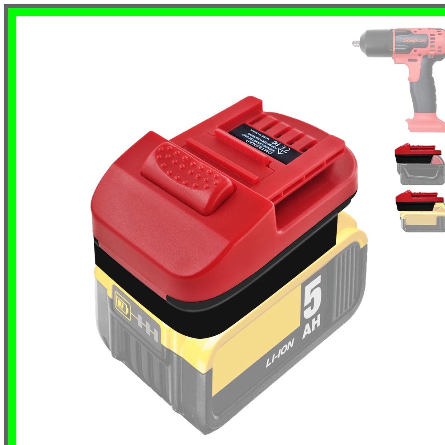 Milwaukee 18V to 20V 60V Battery Adapter Converter for Snap-on Tools