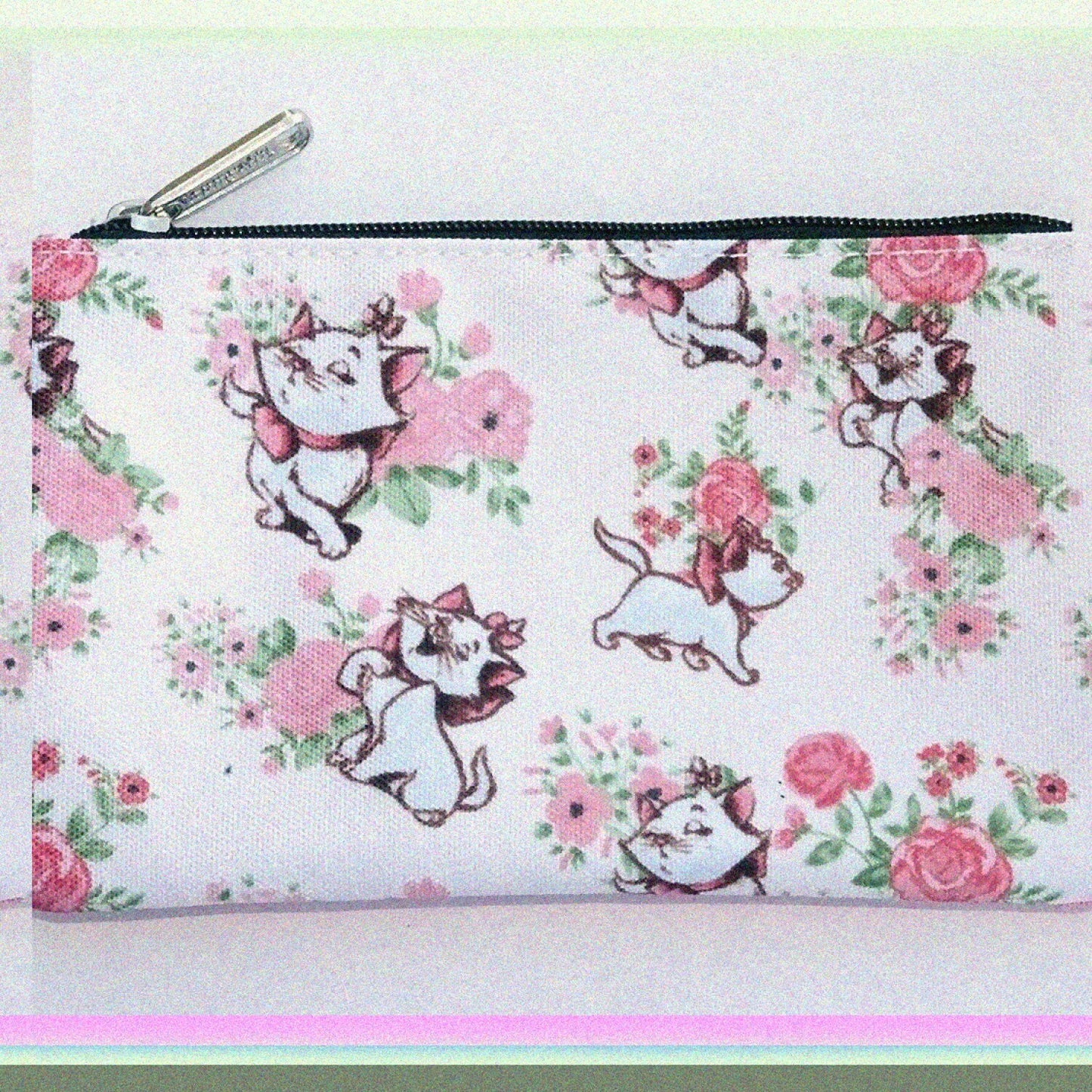 Marie Floral AOP Nylon Pencil Case 8x4.5 inches
