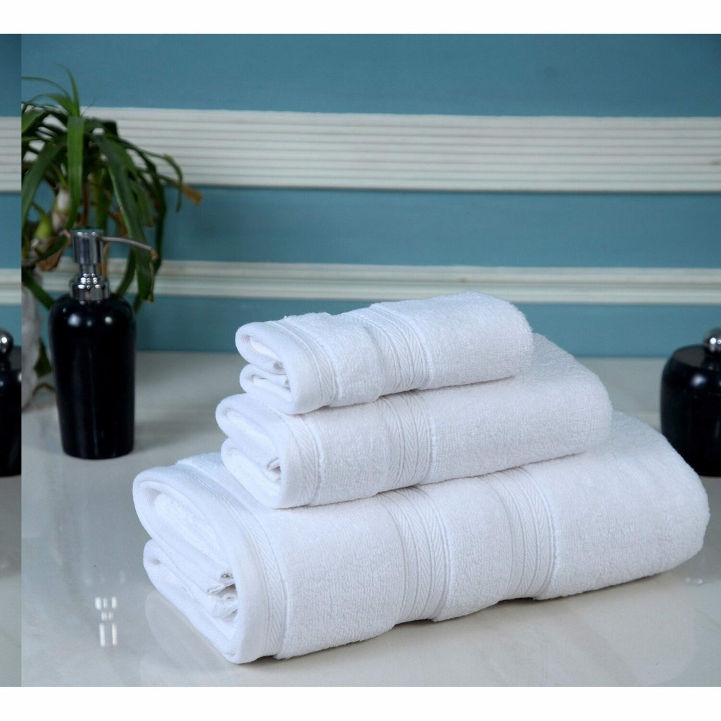 Waterford Cotton White Towel Set of 3