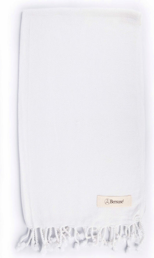 100% Cotton Turkish Hand Towel 23x43 Inches White