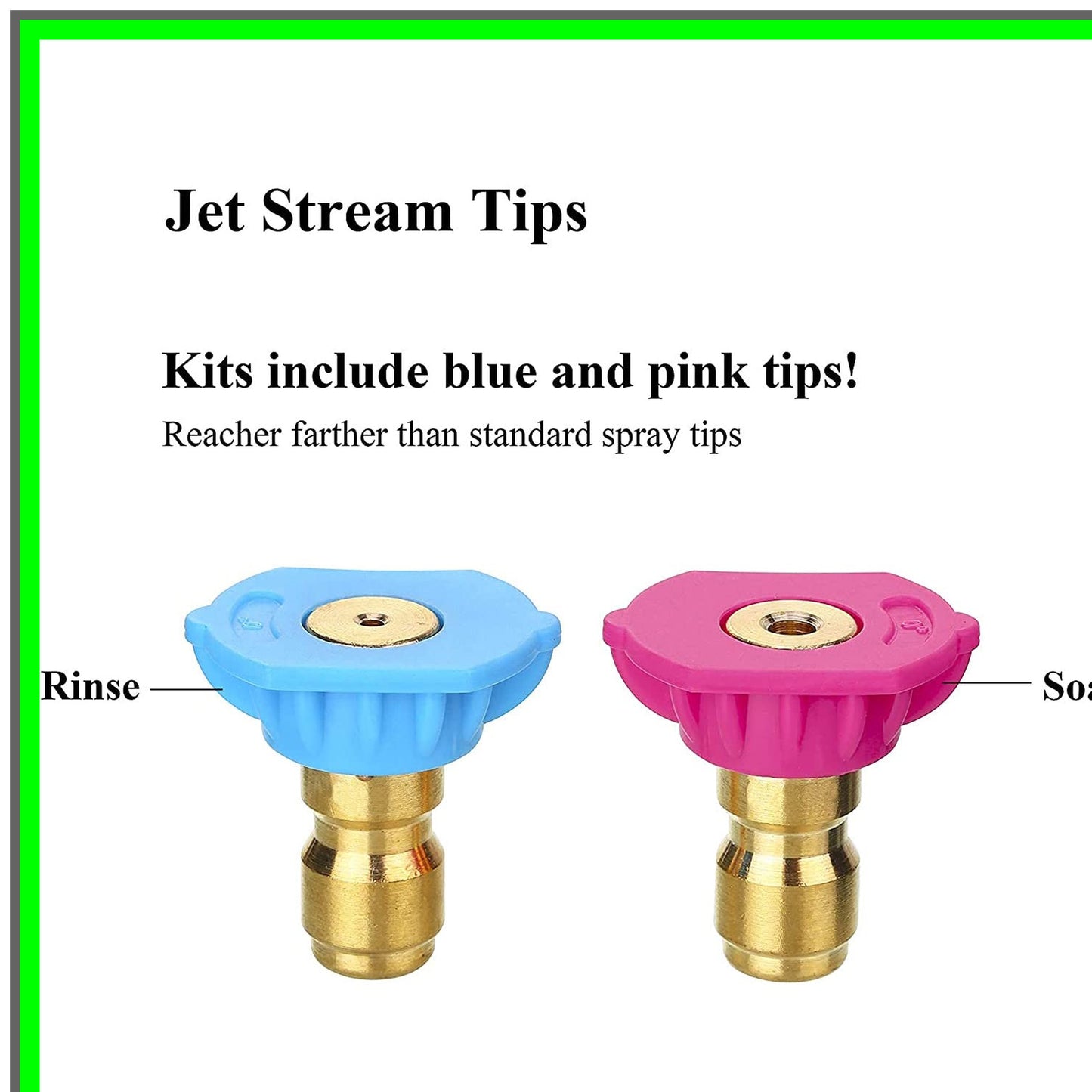 Quick-Connect Nozzle Kit for Pressure Washers 4000PSI 1/4 Inch 2-Pack