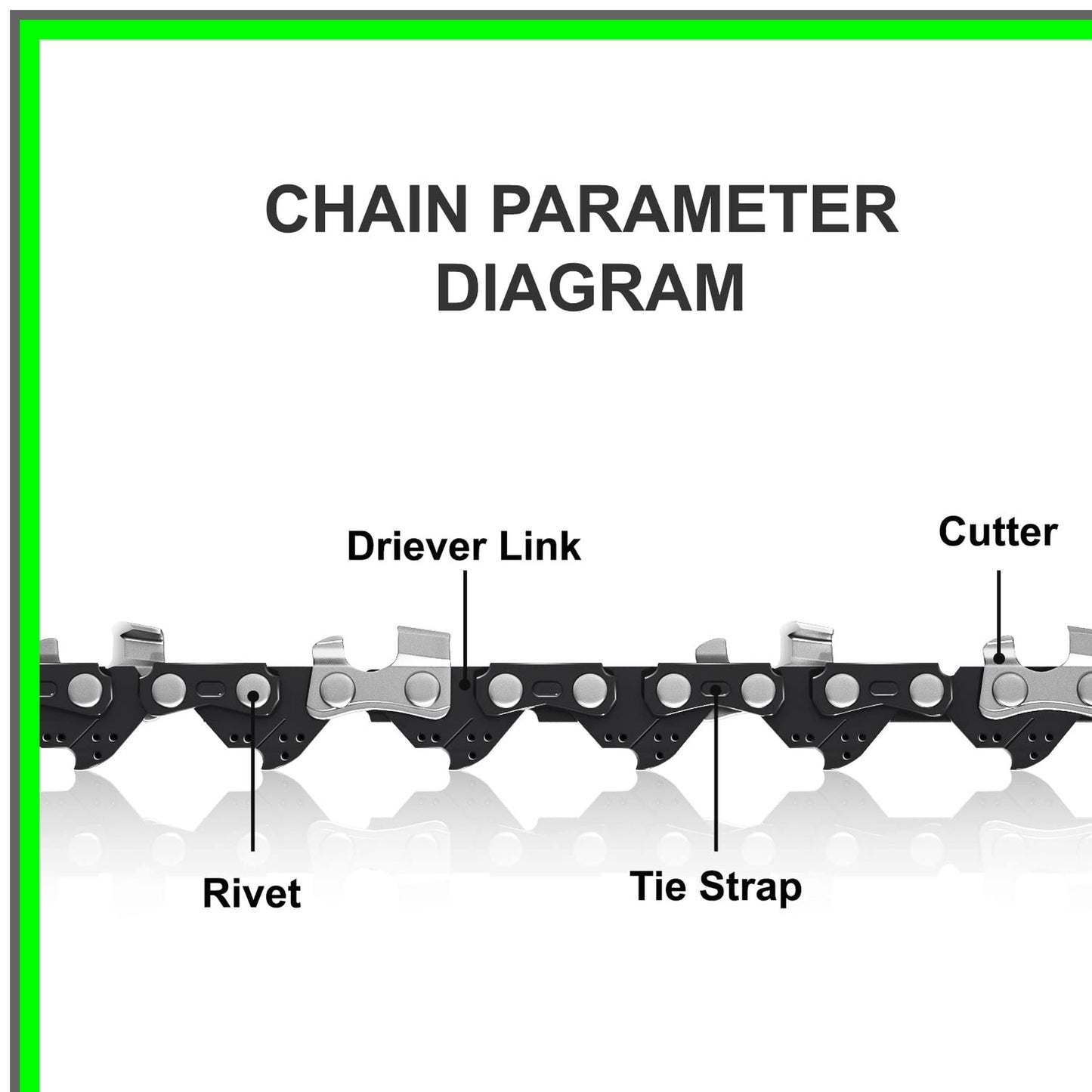 Compact 6 Inch Chainsaw Chain Replacement for Cordless Models - 2 Pack