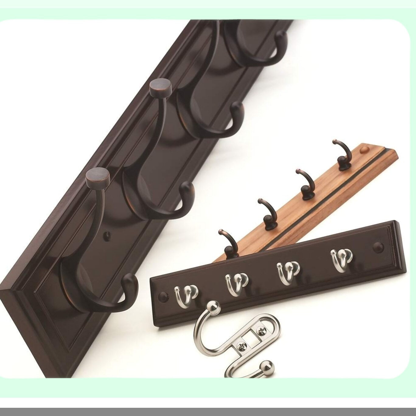 Double Prong Silver Robe Hook 1 Pack