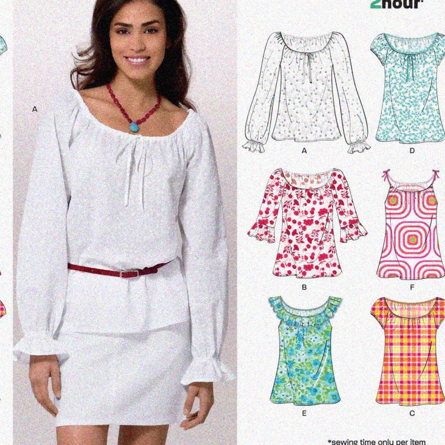 New Look Sewing Pattern 6892 Misses Tops, Sizes 6-16