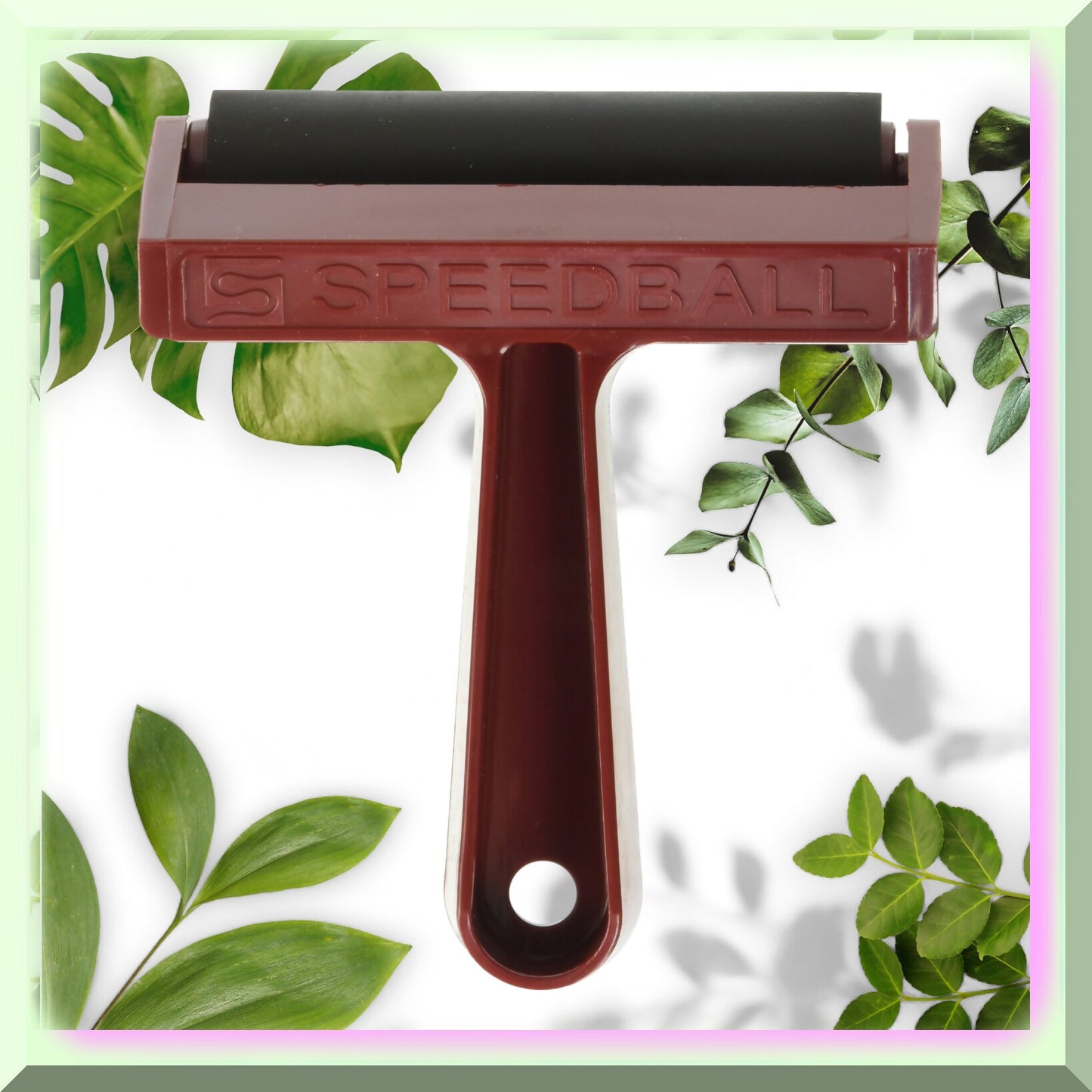 4" Hard Rubber Brayer with Plastic Frame