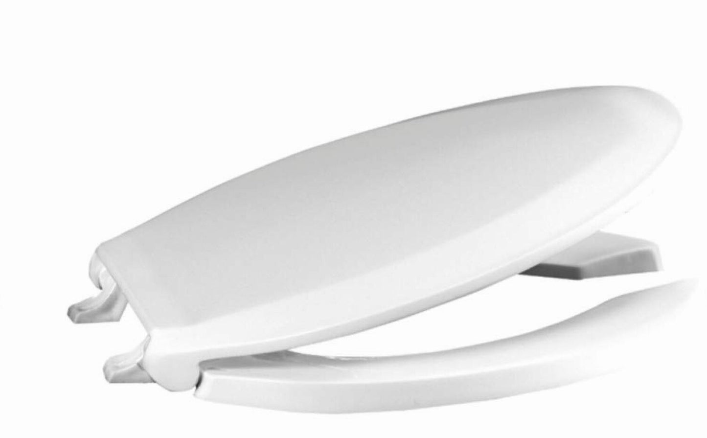 Elongated Plastic Toilet Seat White
