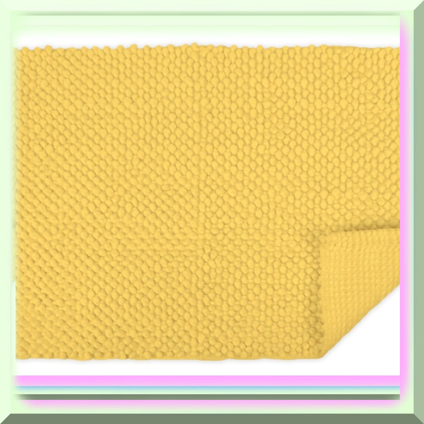 Popcorn Bath Rug 17x24 Yellow
