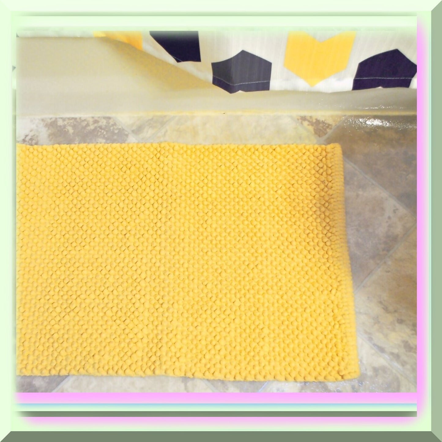 Popcorn Bath Rug 17x24 Yellow