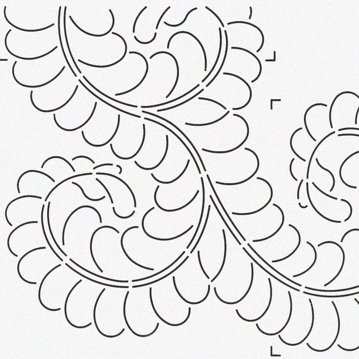 8" Corner Stencil for Quilting and Crafts