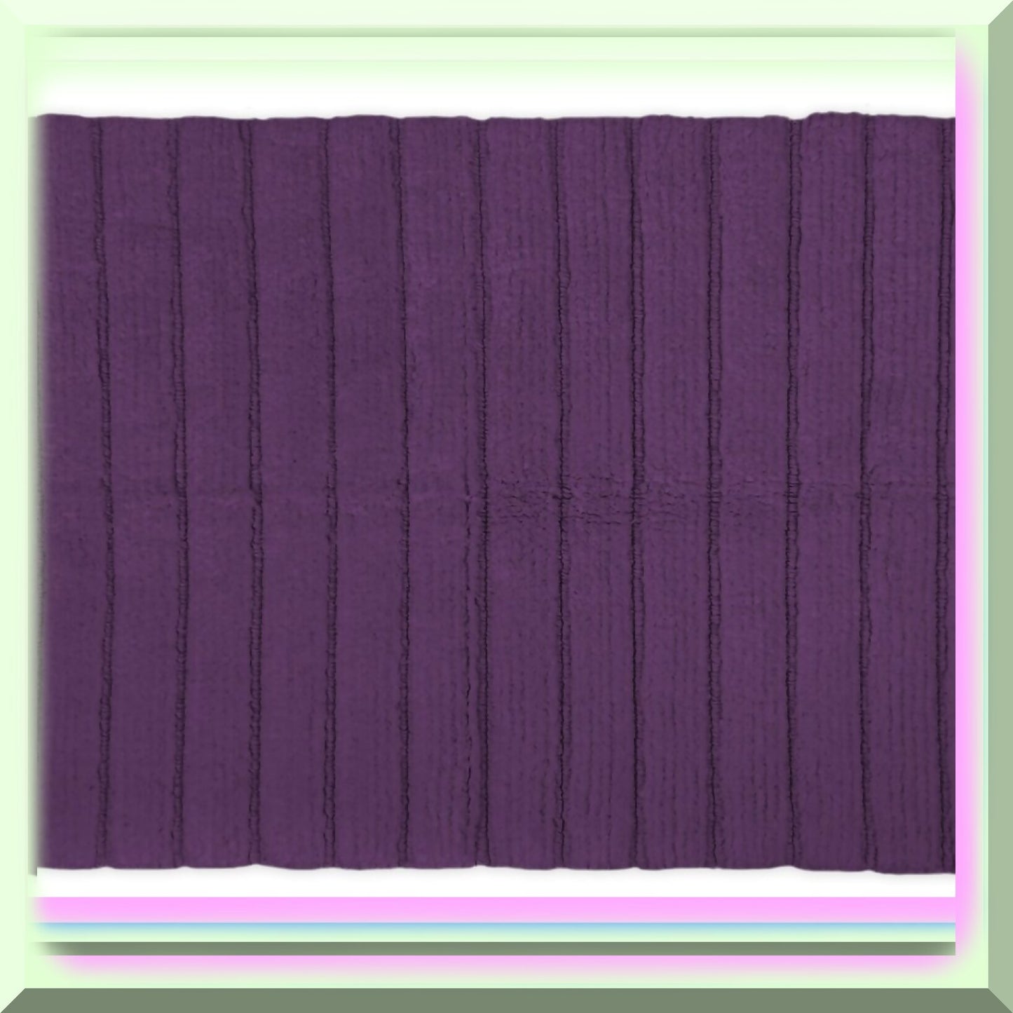 Ribbed Cotton Bathroom Floor Mat 17x24 Eggplant