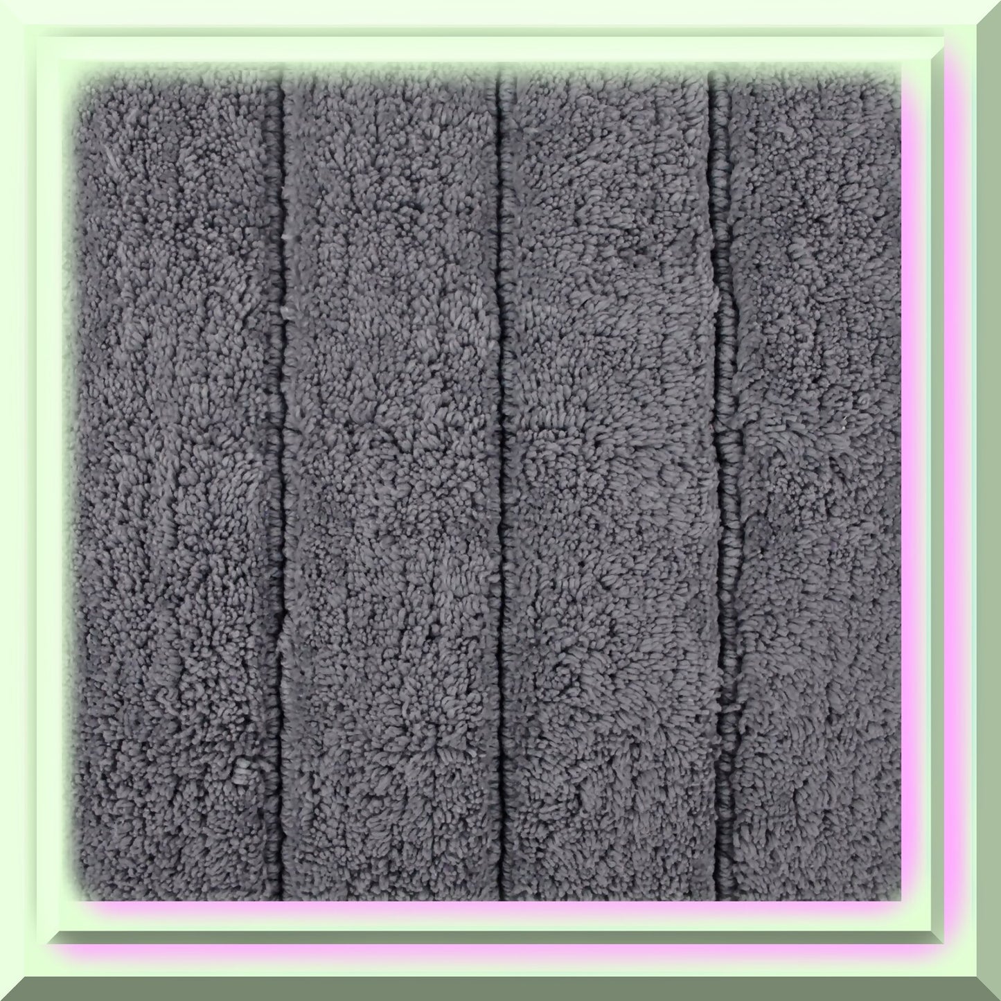 Ribbed Cotton Bathroom Floor Mat 17x24 Eggplant