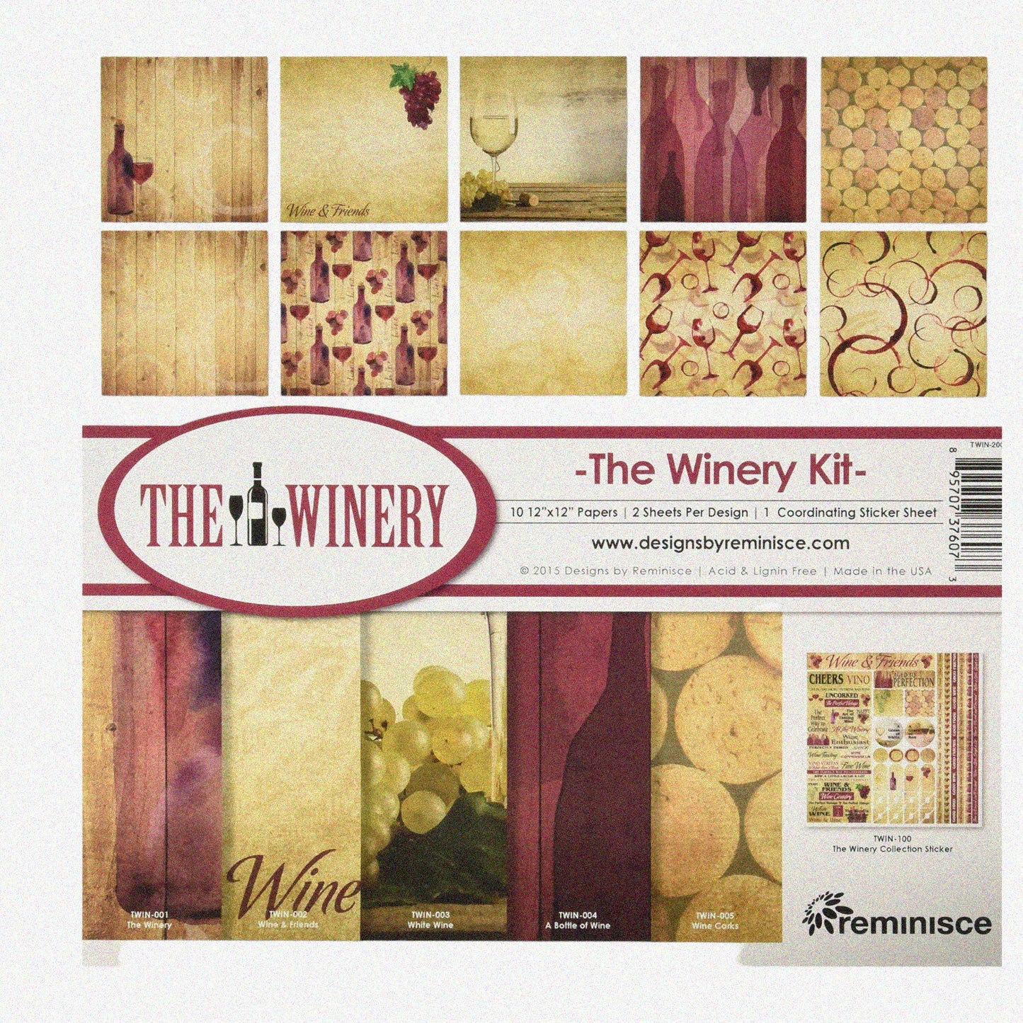 Wine Crafting Kit 12x12 Multicolor