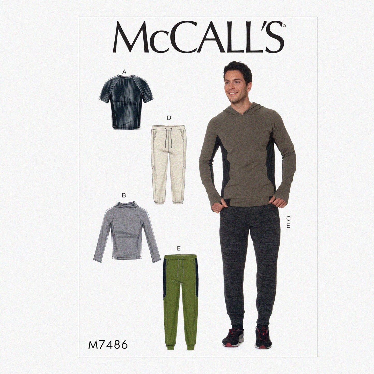 Men's Raglan Sleeve Tops and Drawstring Pants Sewing Kit