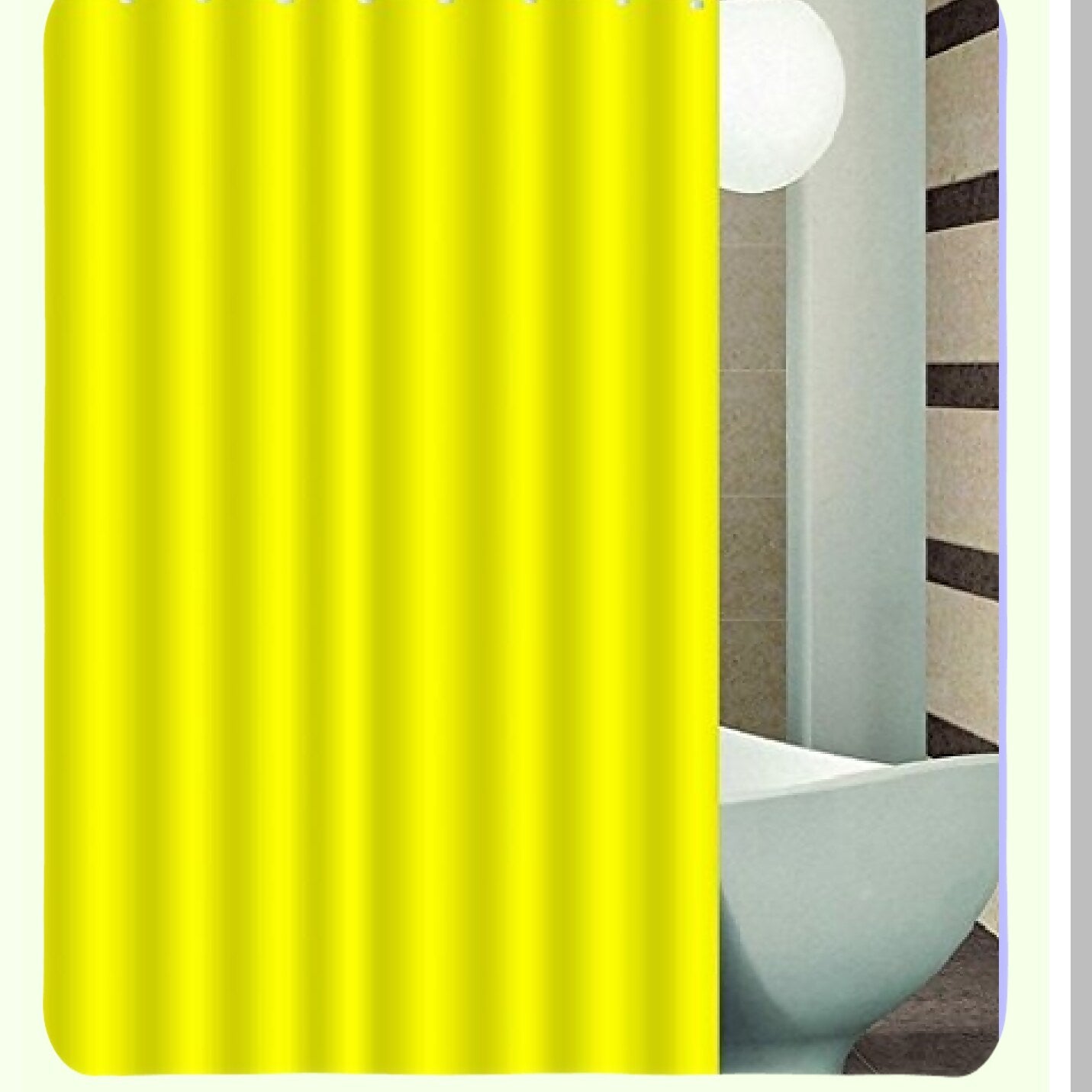 Polyester Water-Resistant Shower Curtain 70x72 Yellow