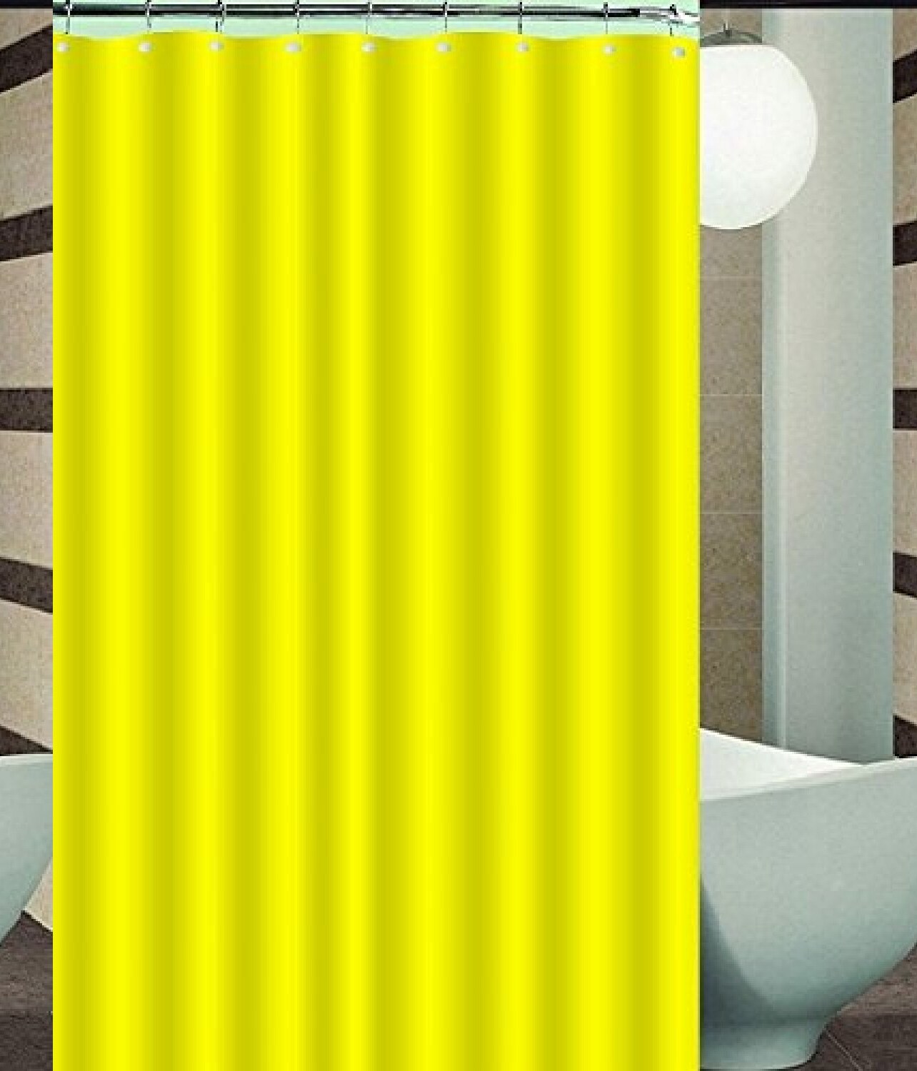 Polyester Water-Resistant Shower Curtain 70x72 Yellow