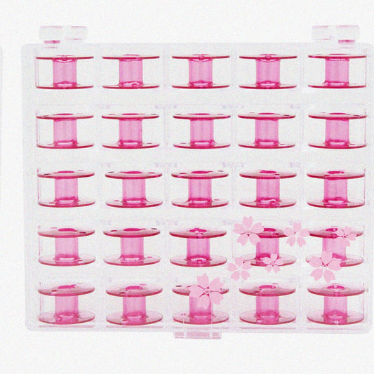 Cherry Blossom Pink Sewing Bobbins 25 Pack