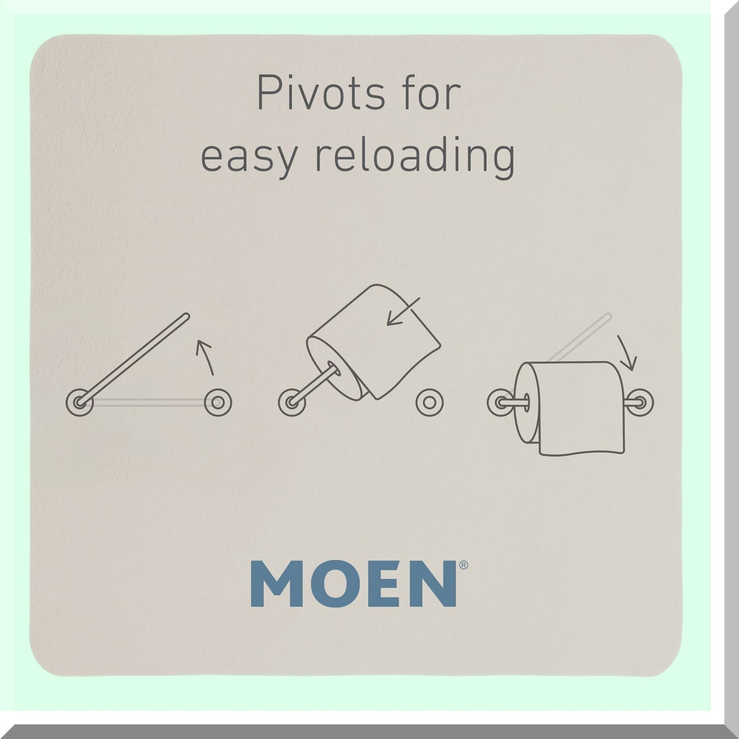 Wembley Pivoting Paper Holder Brushed Nickel