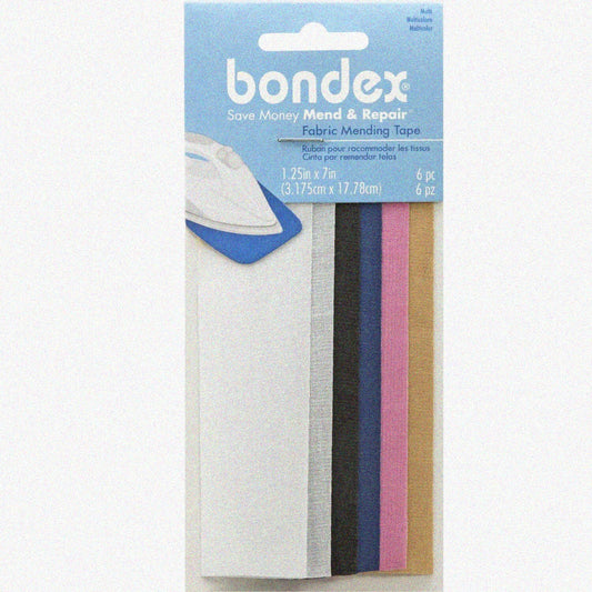 Iron-On Mending Tape Multicolor 7x1-1/4-Inch Pack of 6