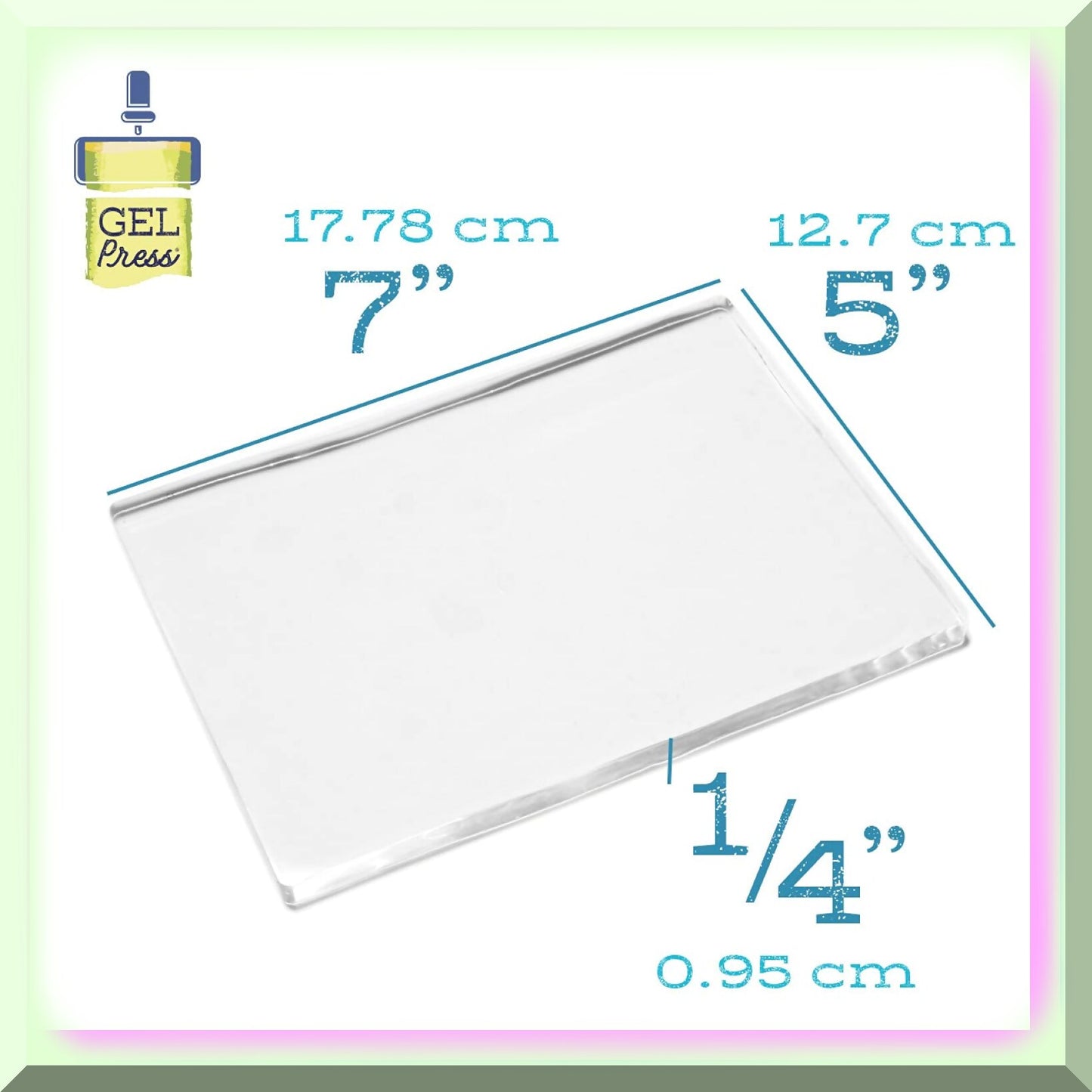 Reusable 5x7 Monoprinting Plate for Art and Crafts