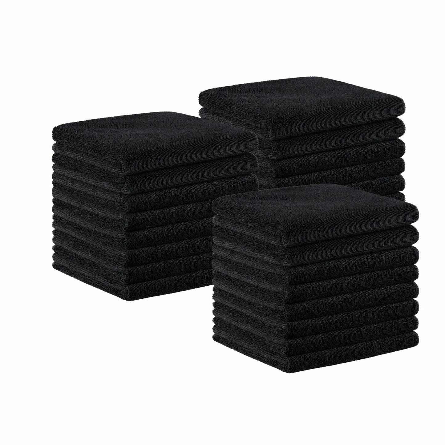 Microfiber Salon Towels Pack of 24 Black 16 x 27