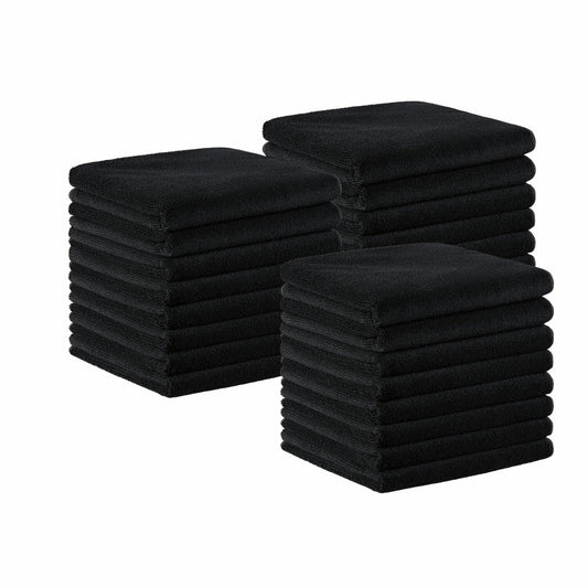 Microfiber Salon Towels Pack of 24 Black 16 x 27