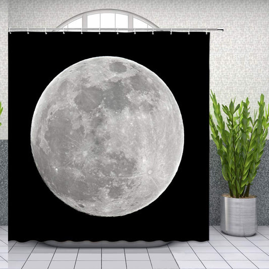 Gray Planet Shower Curtain 70x70 Inches