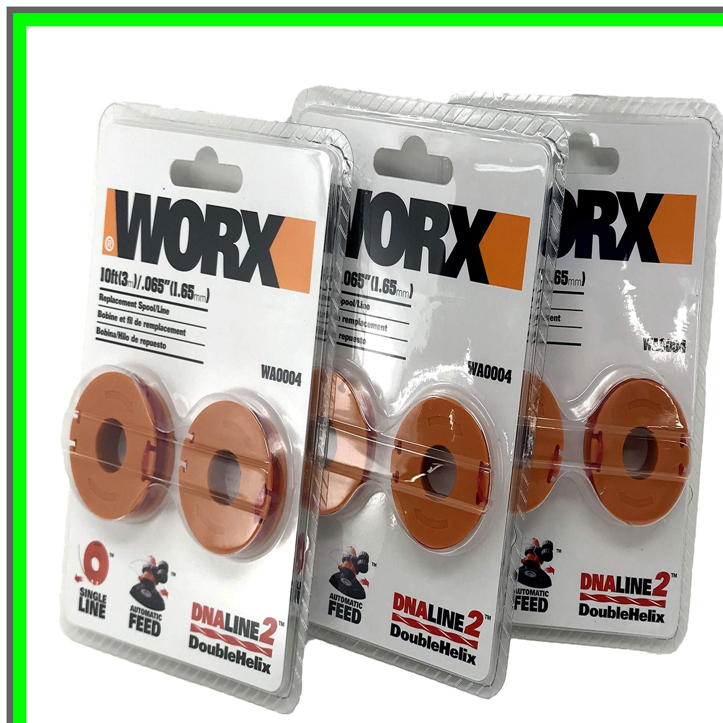 Trimmer Line Replacement Bundle - 3 Packs of 10ft Spools for Efficiency