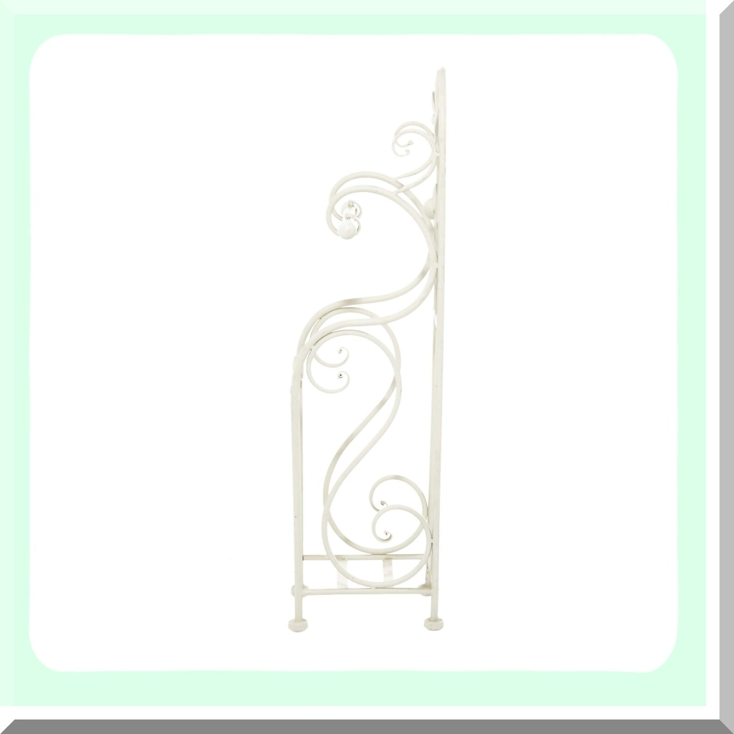 Metal Scroll Toilet Paper Holder Cream 8"x6"x24"