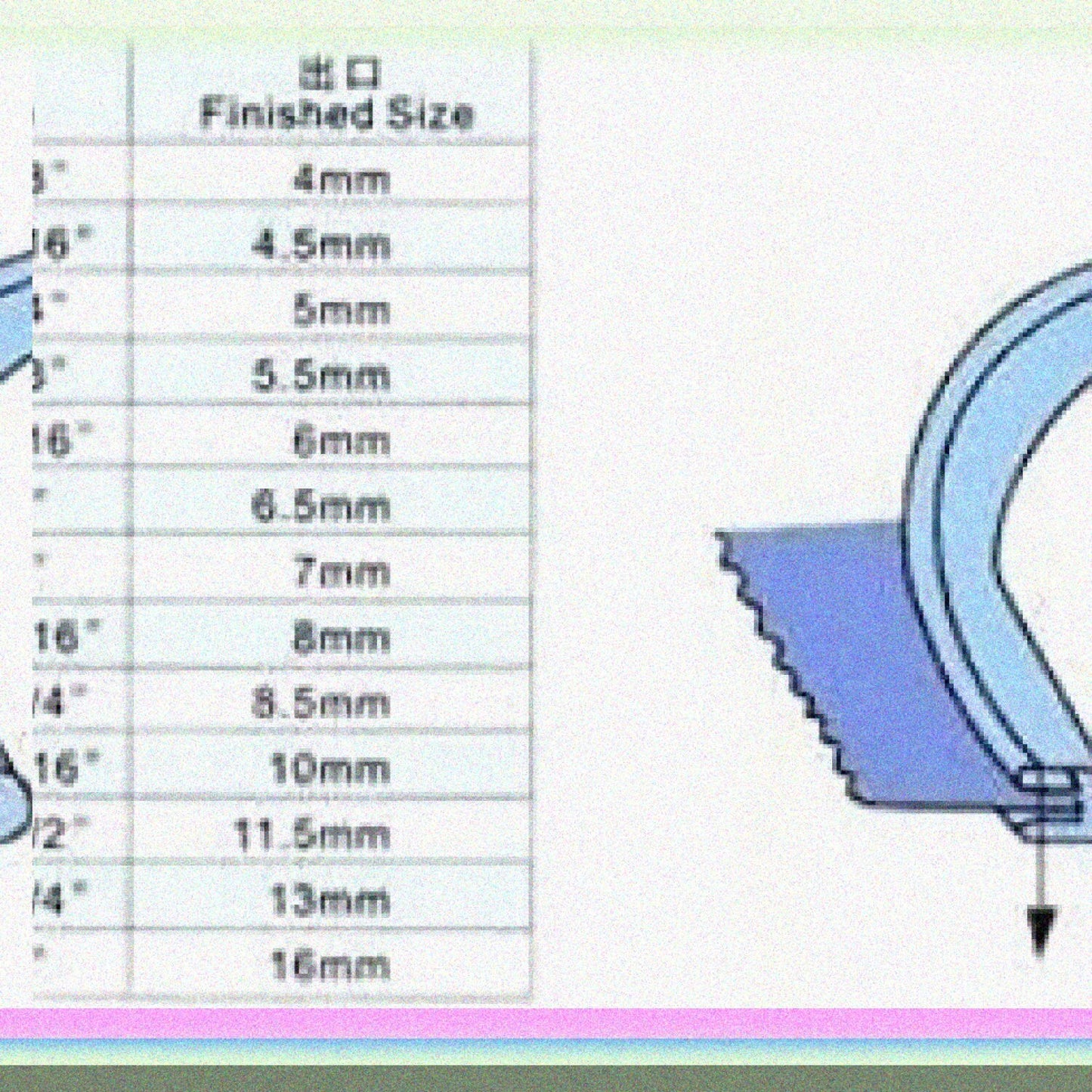 Overlock Folder A10 Hemmer Right Angle Bias Binder 45mm