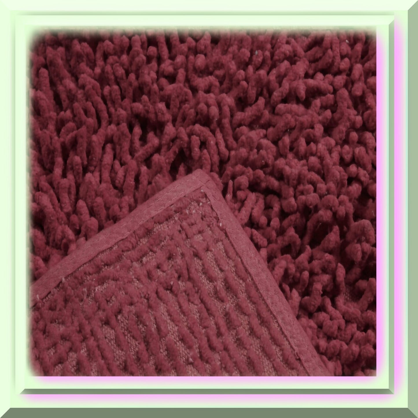 Cotton Bath Rug Set 20x20 Red