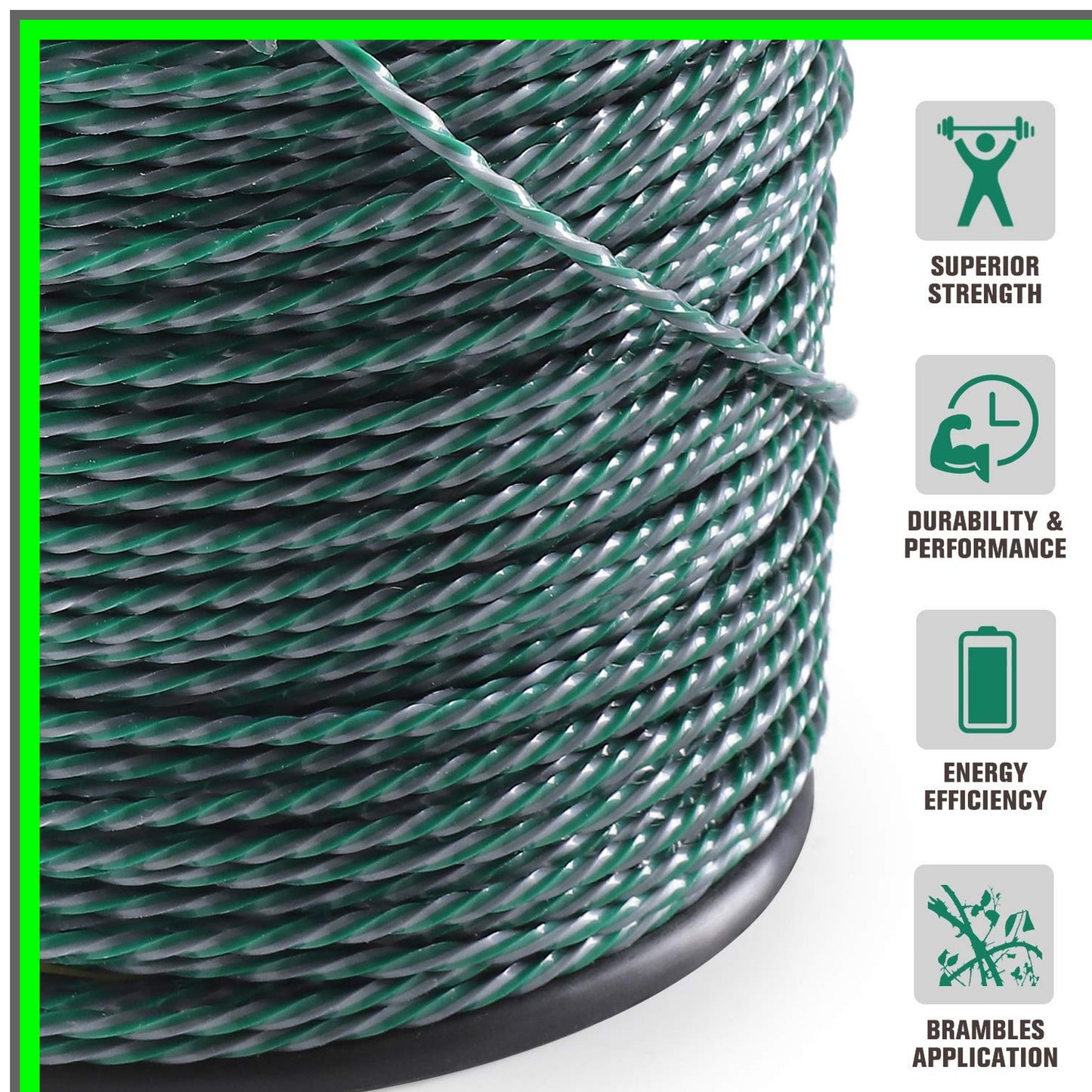 Heavy Duty Twisted Trimmer Line Spool with Bonus Cutter 3-Pound 095-inch