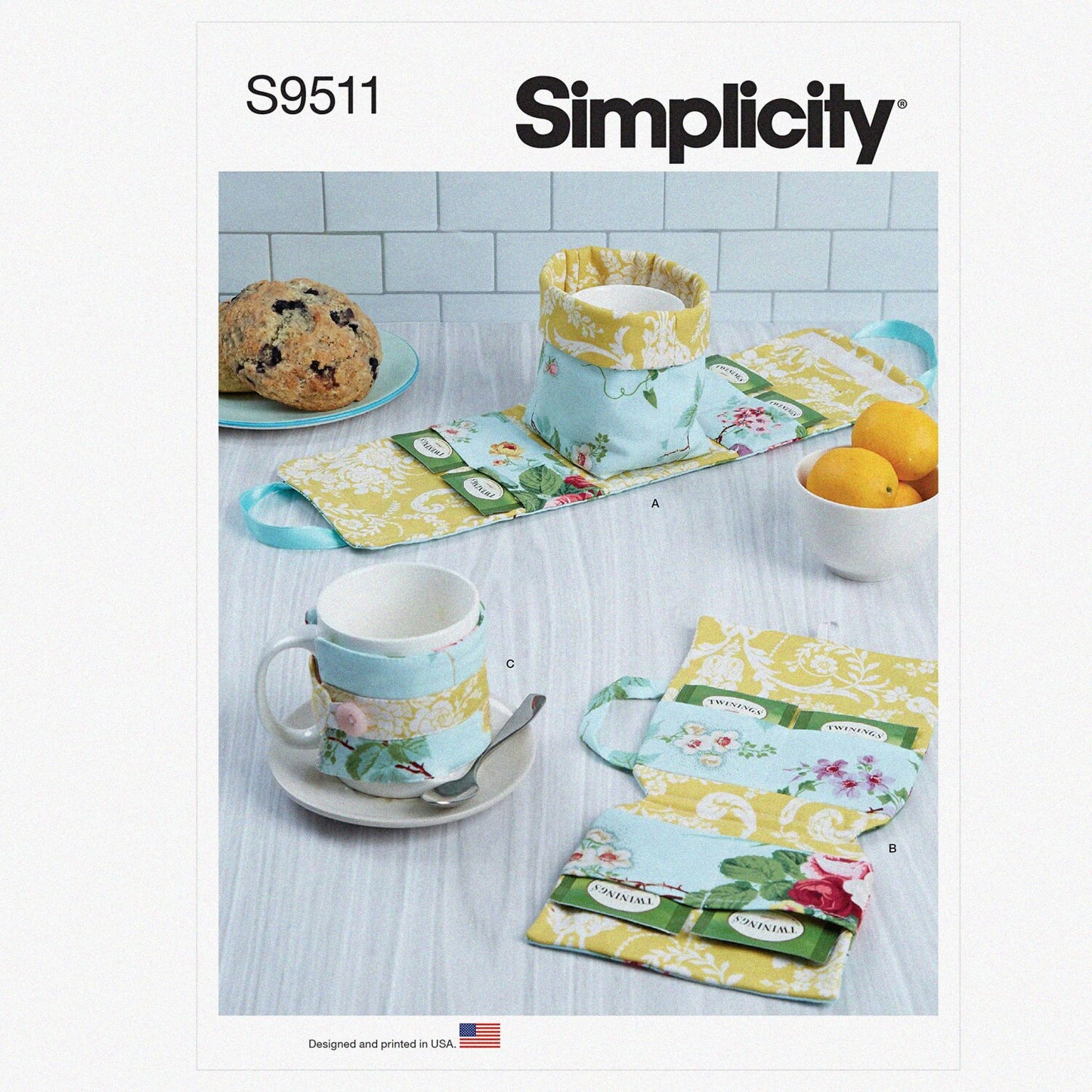 Sewing Pattern Kit for Mug, Cozy, Tea Bag Case