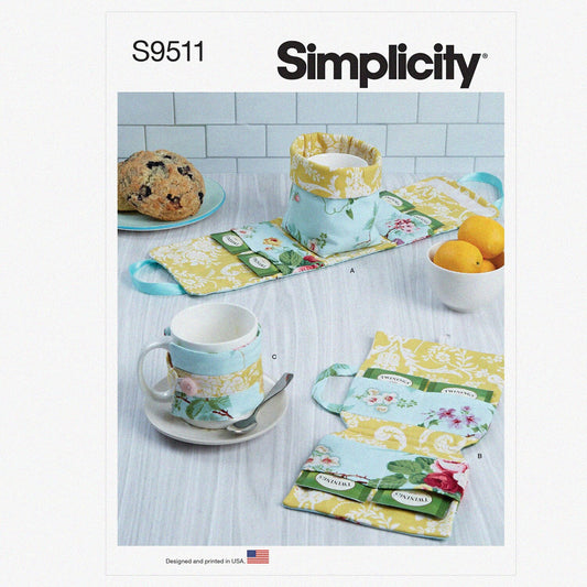 Sewing Pattern Kit for Mug Cozy and Tea Bag Case