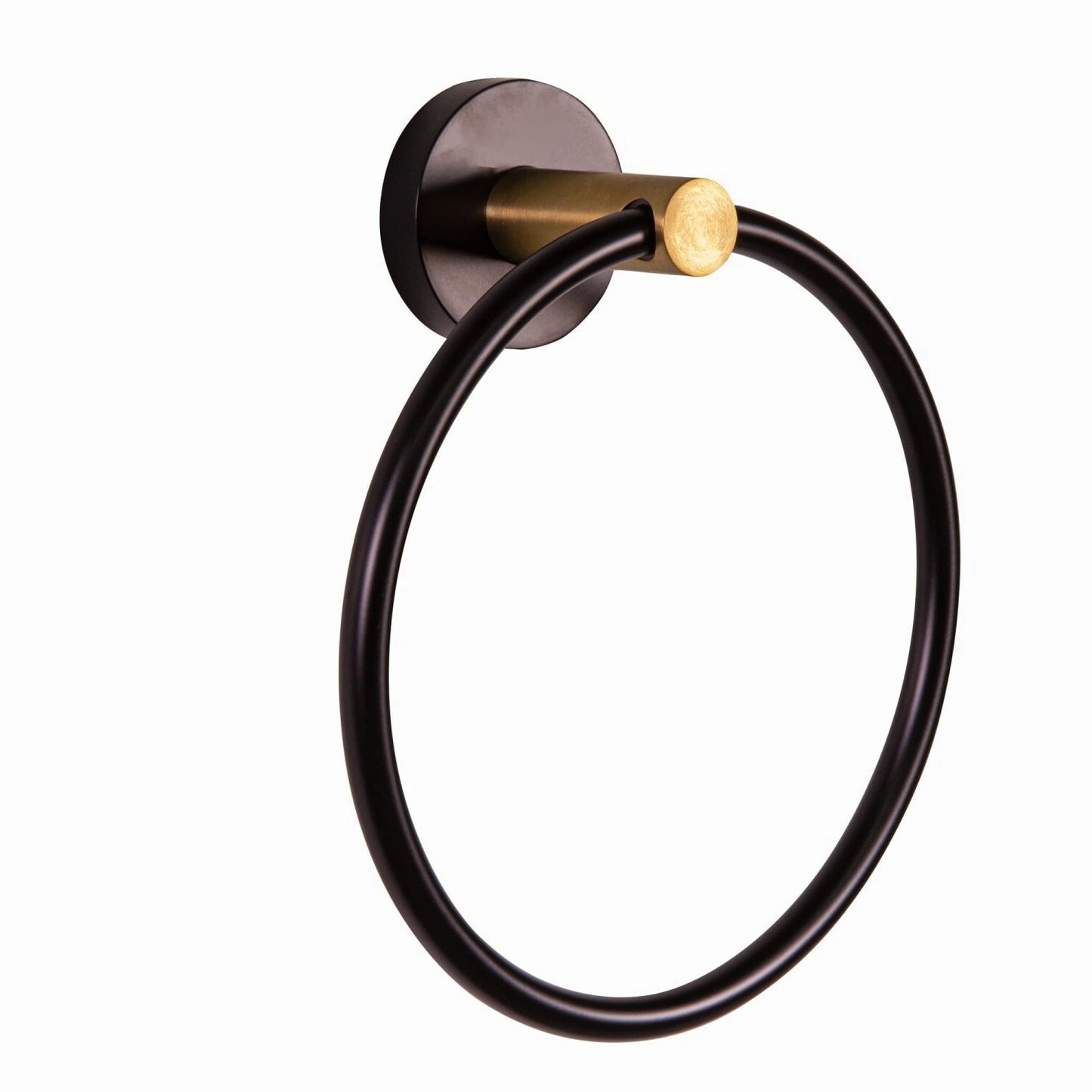 Kelton Towel Ring Matte Black and Gold