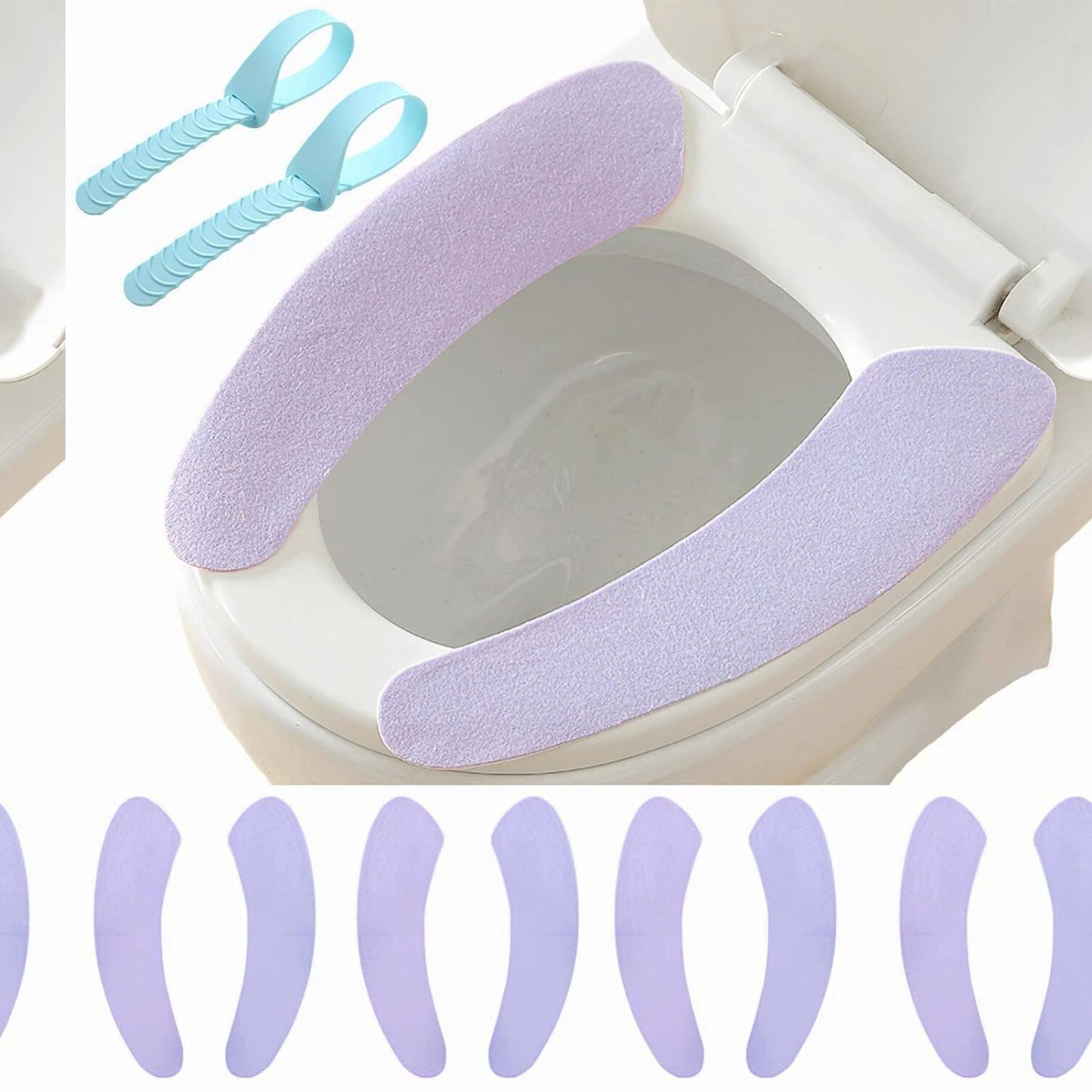 4 Pairs Tet Seat Cover with Handles Purple