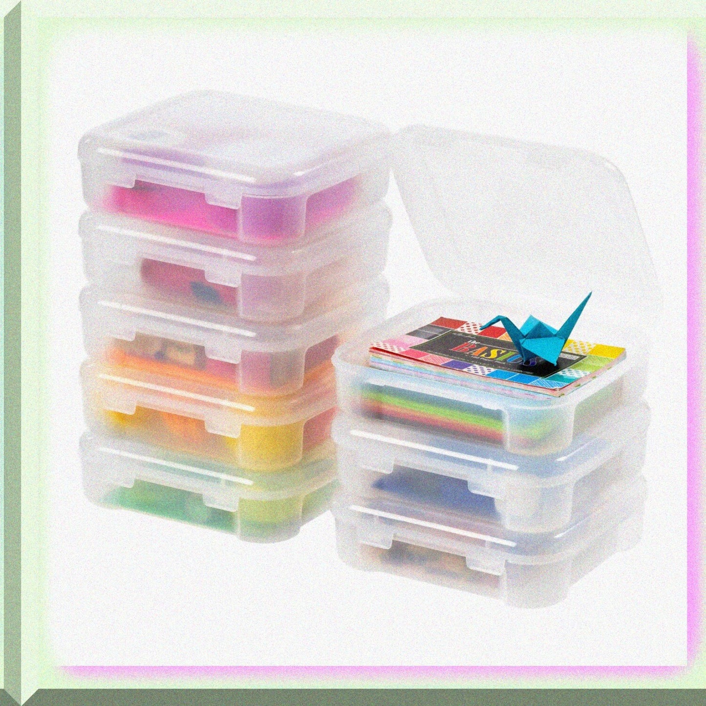 8 Pack Clear 6" x 6" Photo and Scrapbook Storage Cases