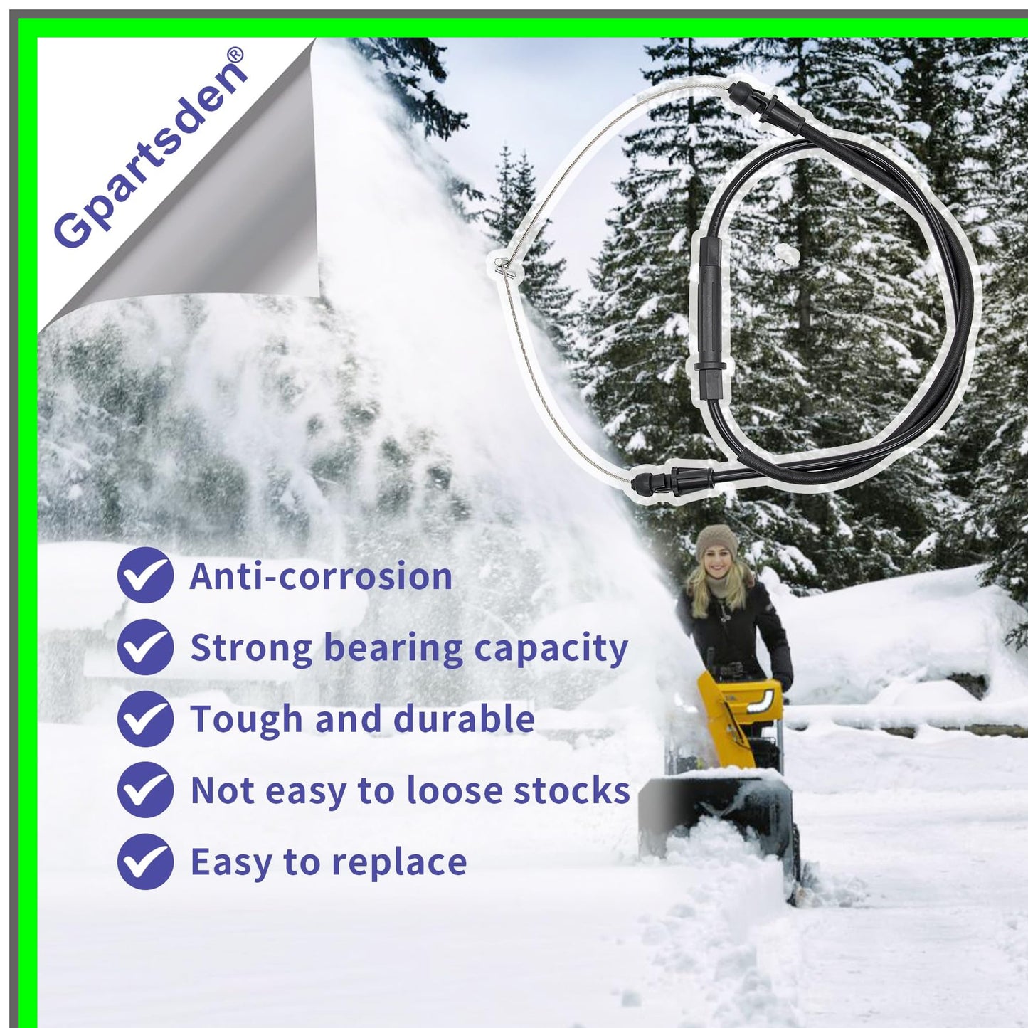 Husqvarna AYP Snowthrower Replacement Cable for Reliable Performance