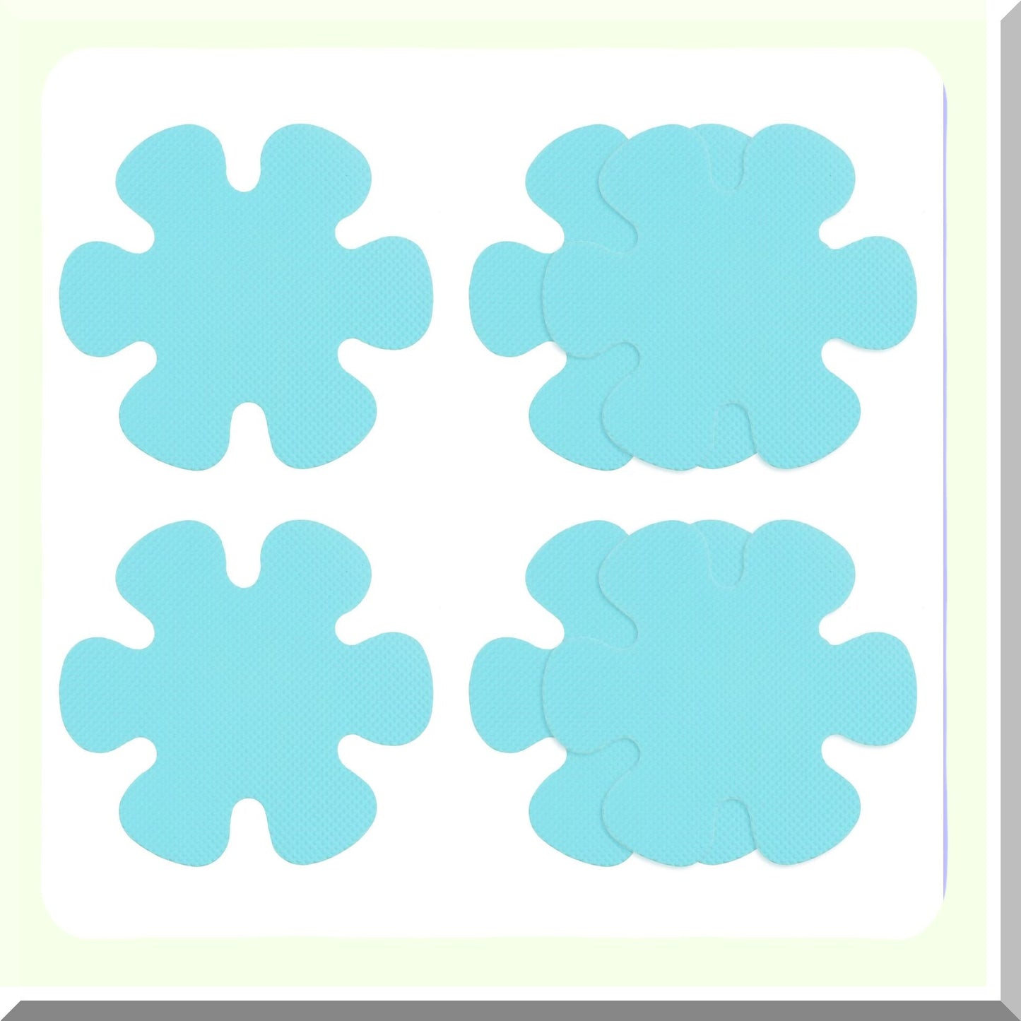 6pcs Blue Non-Slip Bathtub Stickers 3.94"