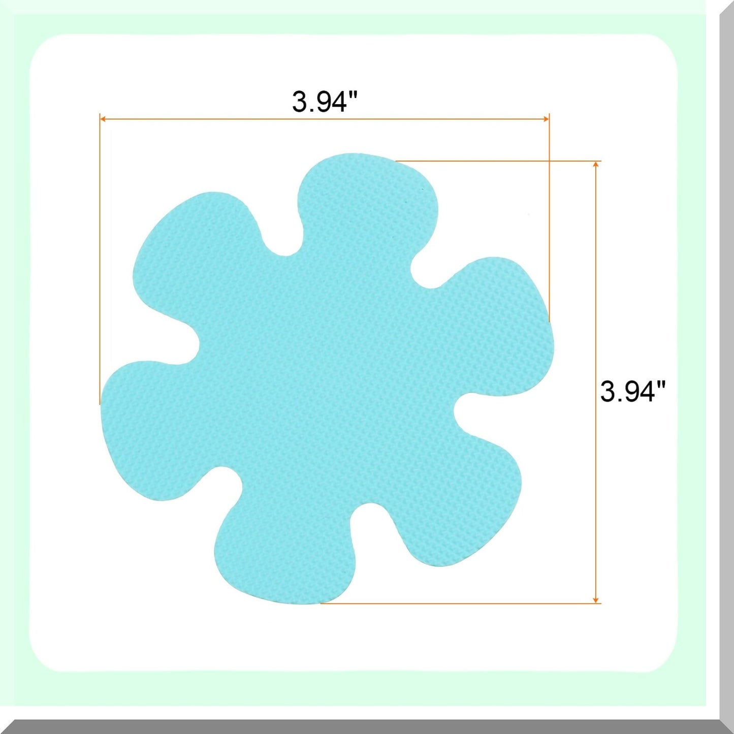 6pcs Blue Non-Slip Bathtub Stickers 3.94"