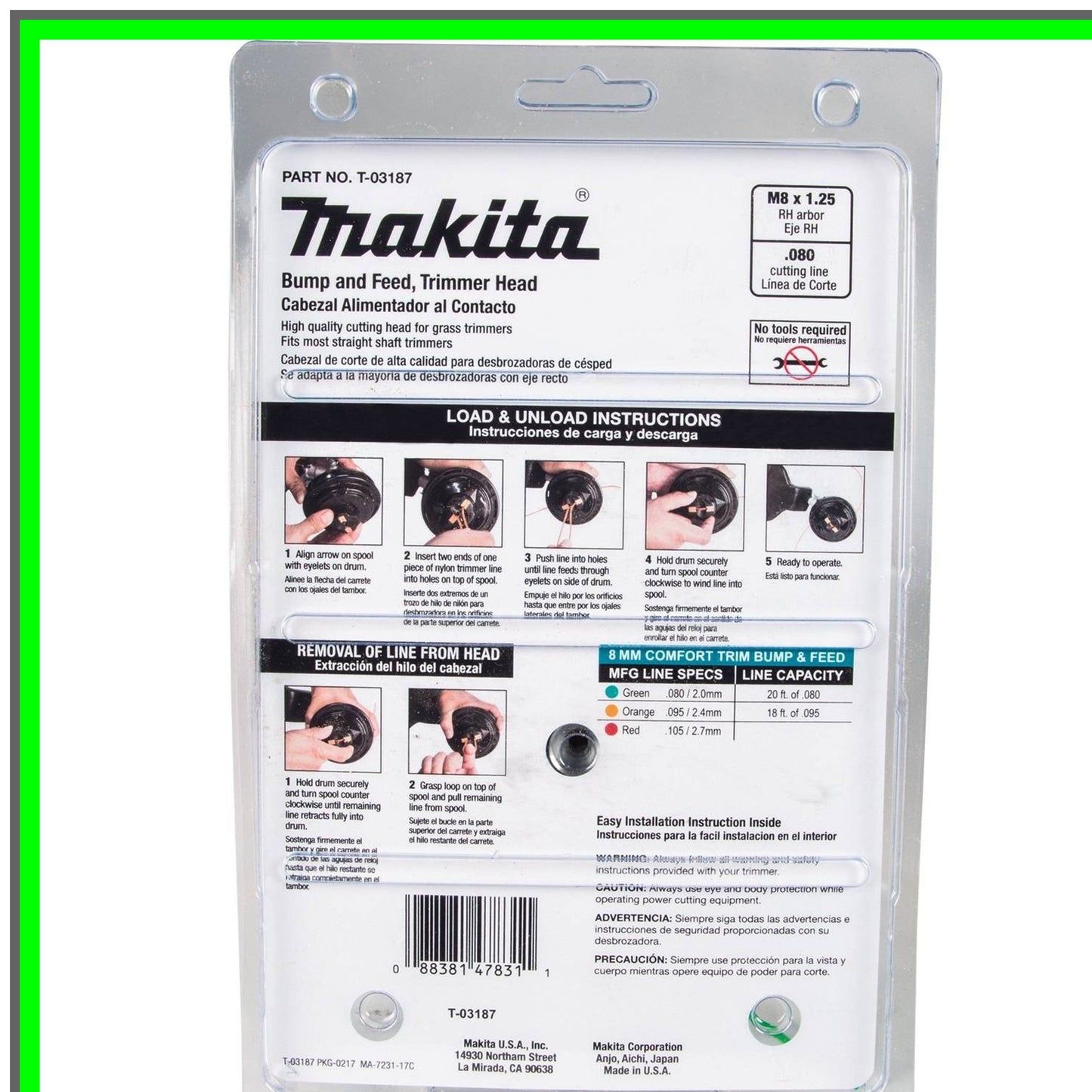 Bump Feed Trimmer Head for Efficient Lawn Care and Precision Cutting