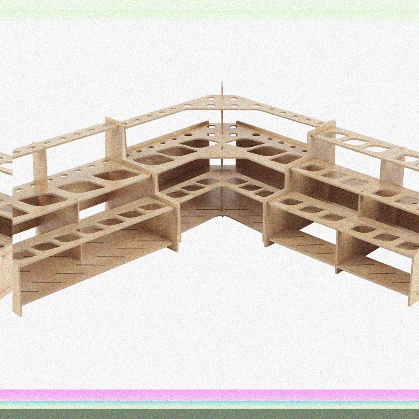 3-Piece Wood Grain Artist Brush and Paint Tube Organizer Set