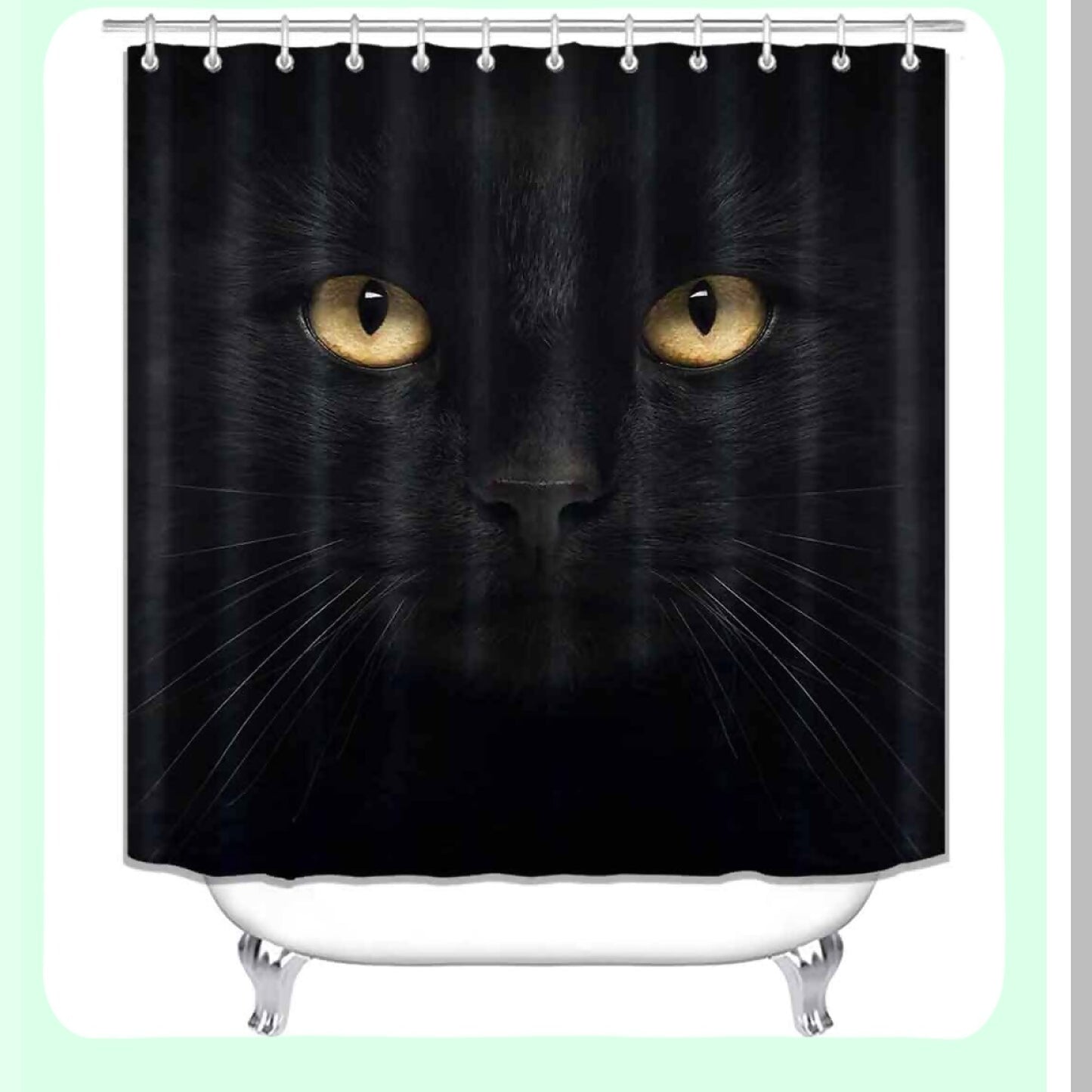 4PCS Black Panther Shower Curtain Set with Bath Rugs