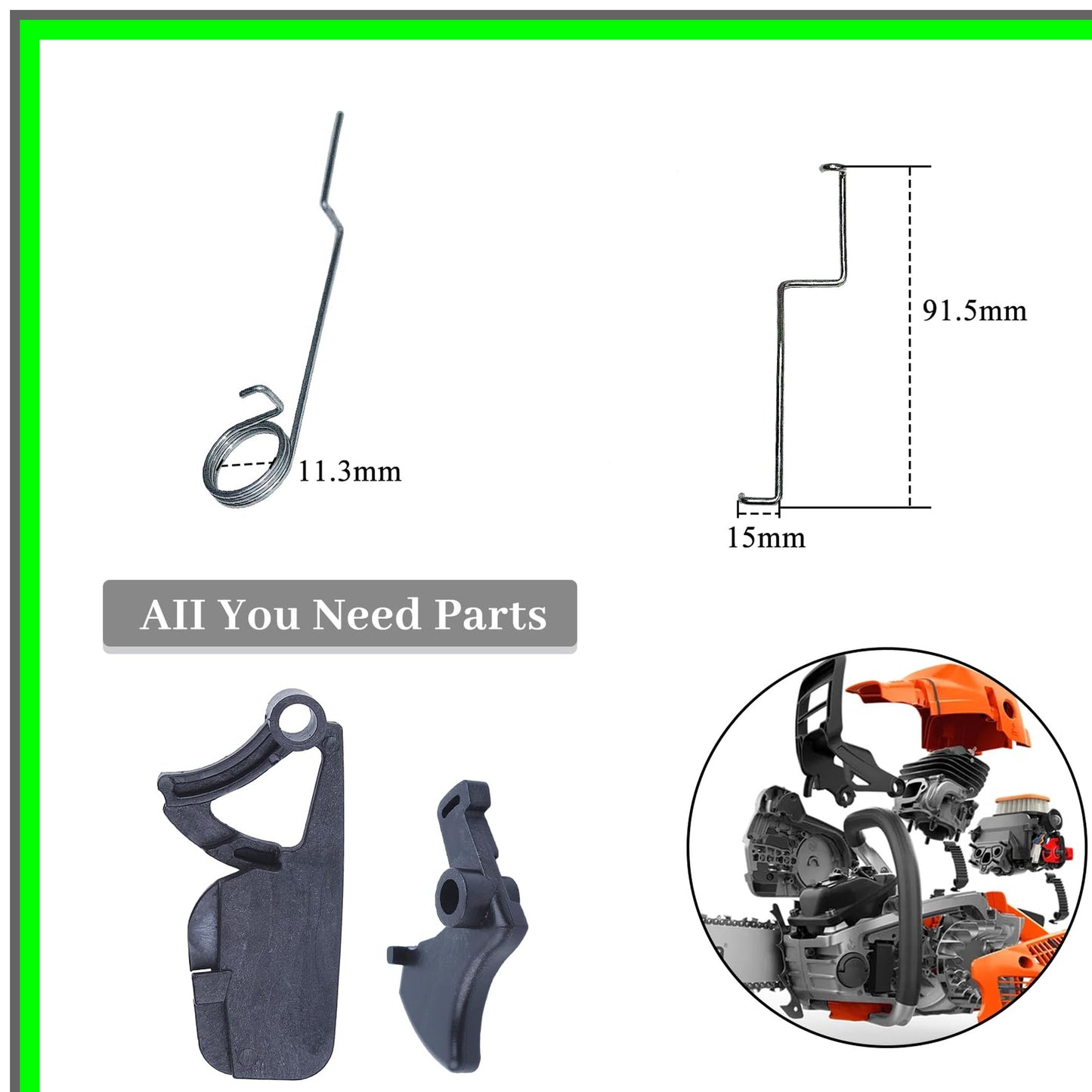Throttle Trigger Rod Lever Spring Kit for Stihl 017 018 MS170 MS180 Chainsaw