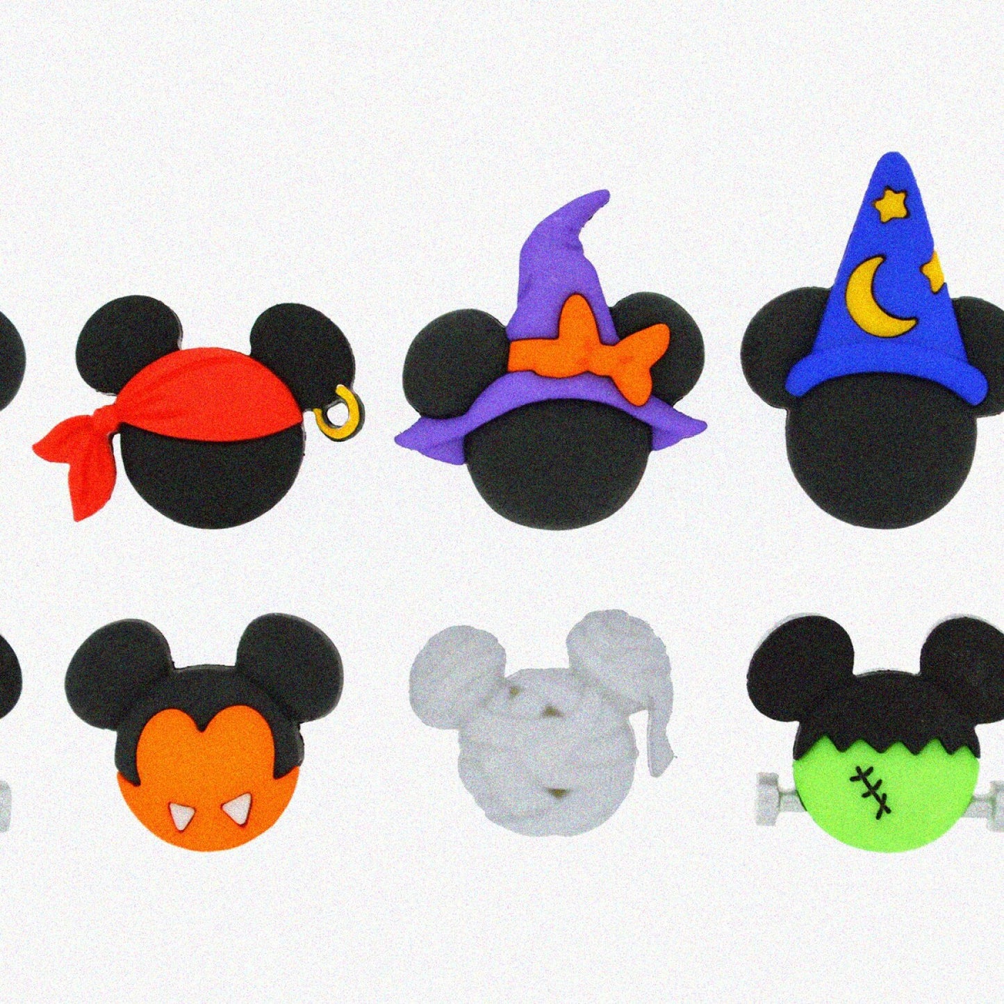 Mickey Minnie Hats Shanked Buttons Pack of 6