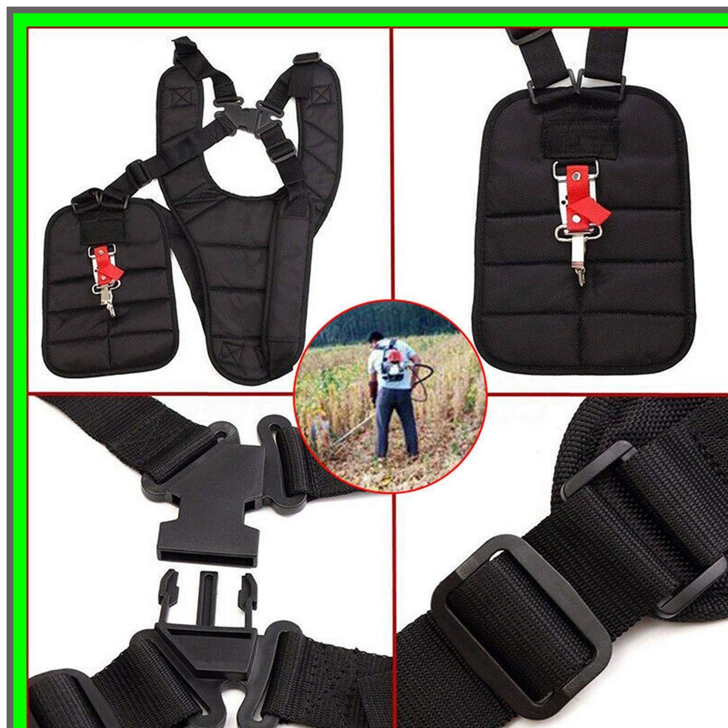Comfort Fit Padded Double Shoulder Strap for Garden Trimmers and Mowers