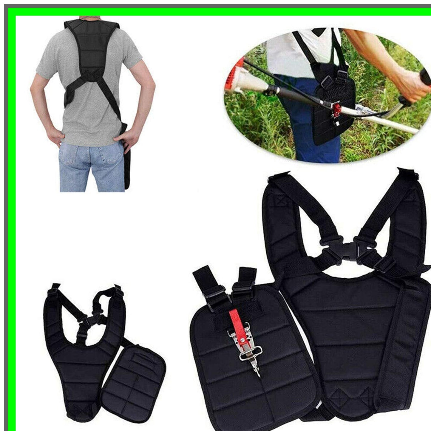 Comfort Fit Padded Double Shoulder Strap for Garden Trimmers and Mowers