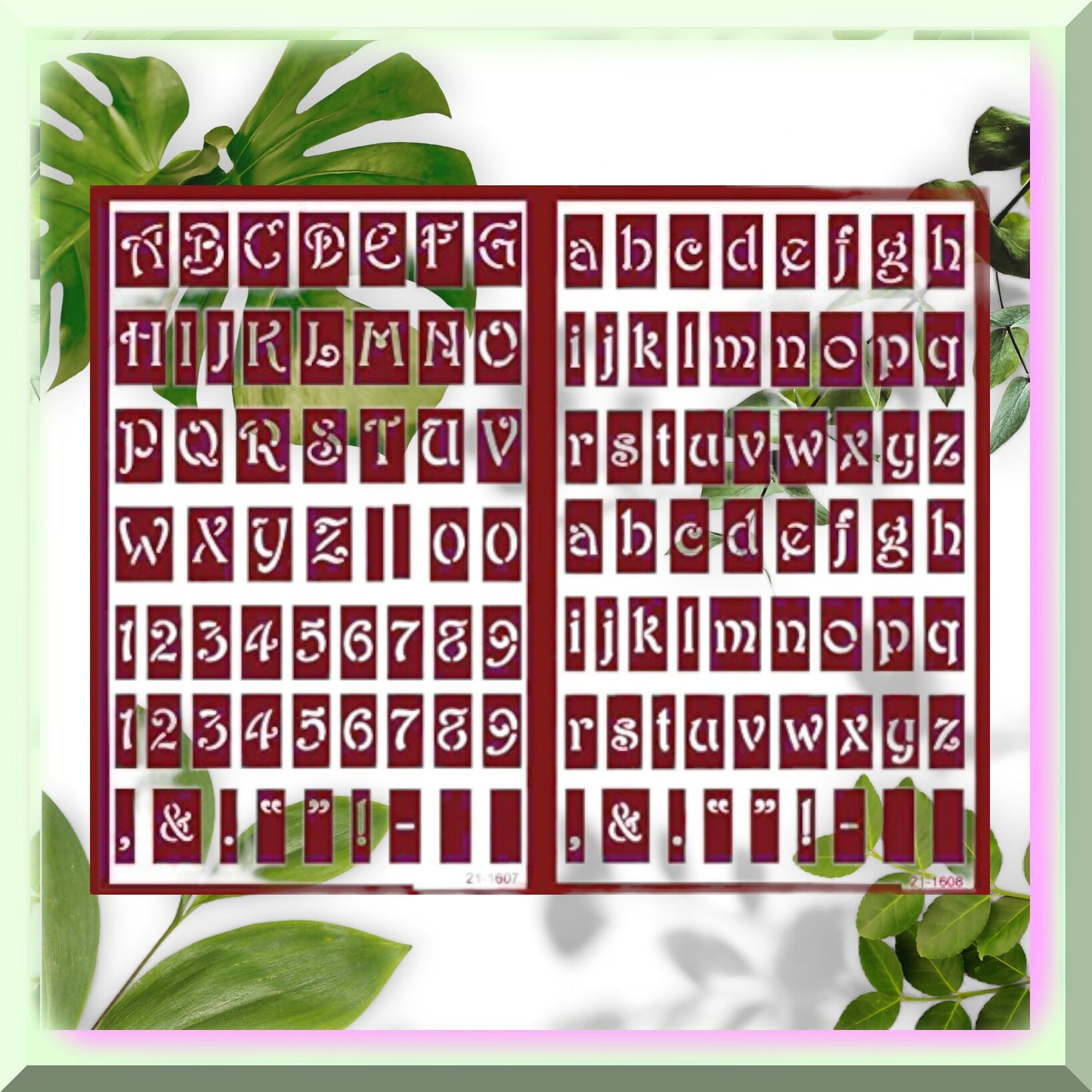 Reusable Glass & Stamping Kit with Letters and Numerals