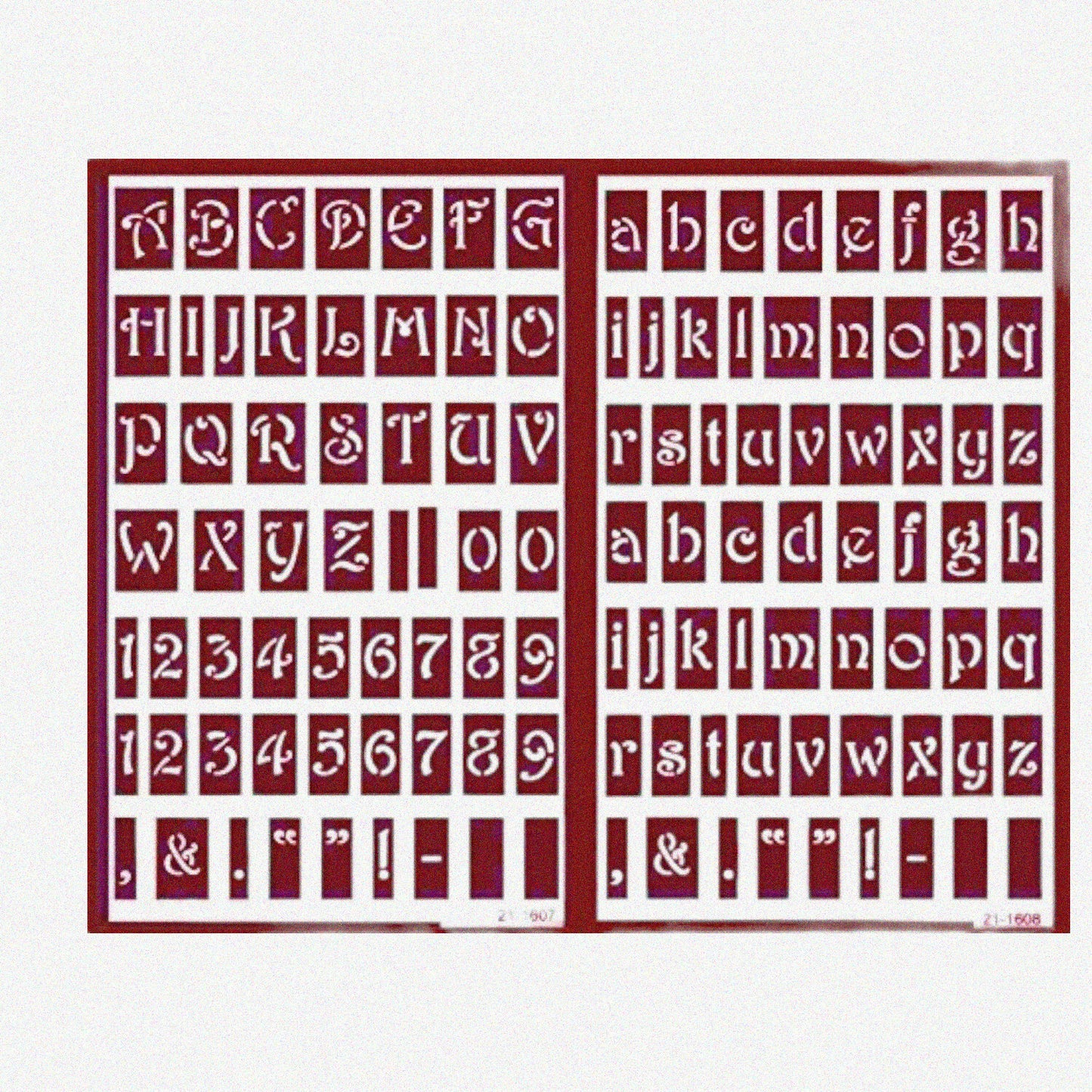 Reusable Glass & Stamping Kit with Letters and Numerals