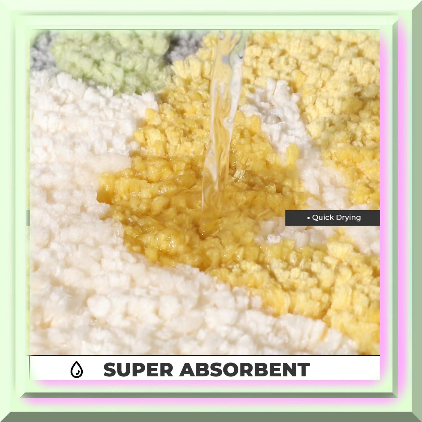 Yellow Flower Bathroom Mat 24"x16" Non Slip